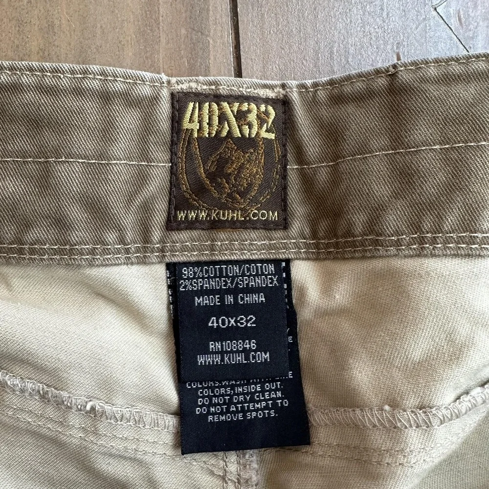 Kuhl Pants Mens 40x32 Brown Rydr Crag‎ Series Outdoor Work Articulated Knees